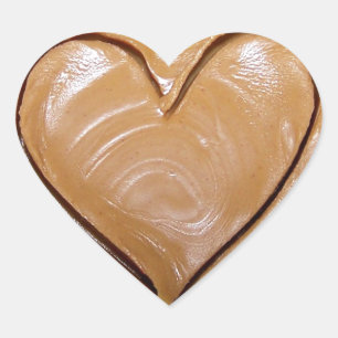 Pegatina En Forma De Corazón Corazón de mantequilla de cacahuete