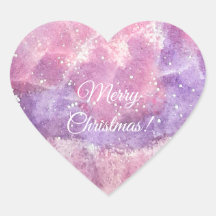 Corazón de Navidad alegre con destellos en acuarel
