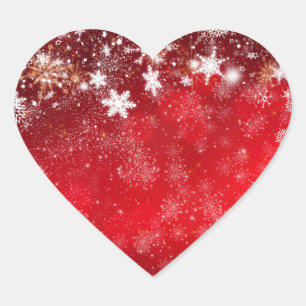 Pegatina En Forma De Corazón Corazón de navidades