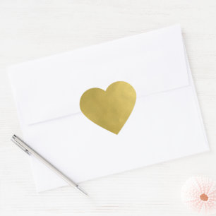 Pegatina En Forma De Corazón Corazón de oro moderno