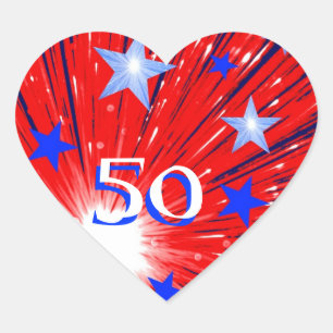 Pegatina En Forma De Corazón Corazón de pegatina rojo blanco "Age"