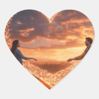 Pegatina En Forma De Corazón Corazón del cielo