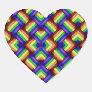 Pegatina En Forma De Corazón Corazón del patrón Fiesta del orgullo gay