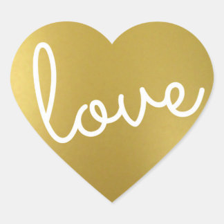 Pegatina En Forma De Corazón corazón dorado