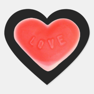 Pegatina En Forma De Corazón Corazón dulce pegatina negro corazón