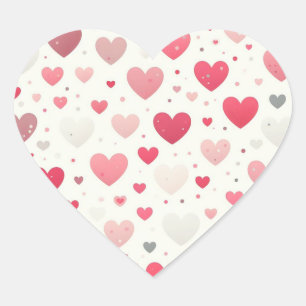 Pegatina En Forma De Corazón Corazón El día de San Valentín colorido