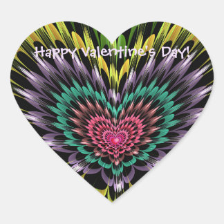 Pegatina En Forma De Corazón corazón el día de San Valentín con texto personali