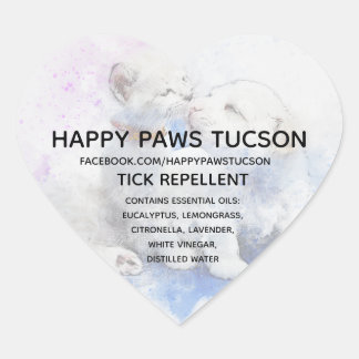Pegatina En Forma De Corazón Corazón feliz de Paws