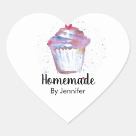 Pegatina En Forma De Corazón Corazón lindo Acuarela Pastel casero Casero