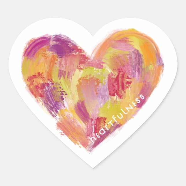 Pegatina En Forma De Corazón Corazón lleno (Anverso)