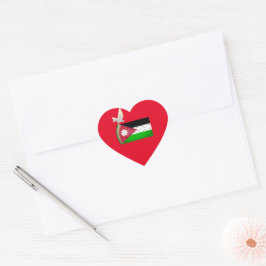 Pegatina En Forma De Corazón Corazón palestino libre