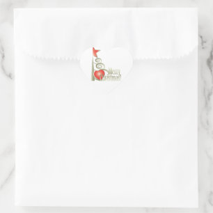 Pegatina En Forma De Corazón Corazón para Navidades