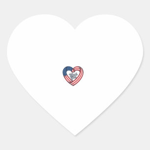 Pegatina En Forma De Corazón Corazón Patriótico Agradecido Diseño Vectorial Vin