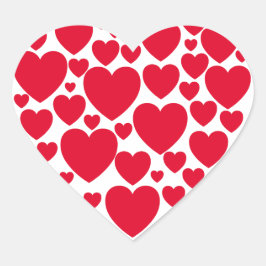 Pegatina En Forma De Corazón Corazón rojo