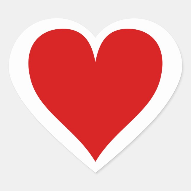 Pegatina En Forma De Corazón Corazón Rojo (Anverso)