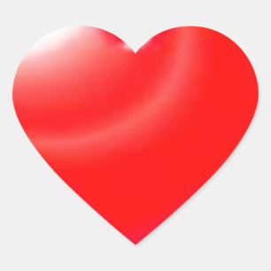 Pegatina En Forma De Corazón Corazón Rojo