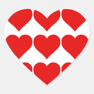 Pegatina En Forma De Corazón Corazón Rojo Forma Amor Clásico Minimalismo Simple