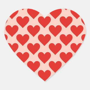 Pegatina En Forma De Corazón Corazón rojo, tradicional día de San Valentín