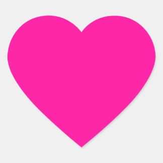 Pegatina En Forma De Corazón Corazón rosa caliente