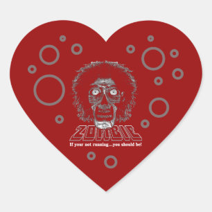 Pegatina En Forma De Corazón Corazón Zombie