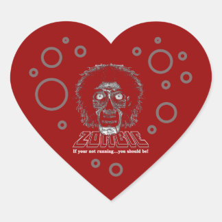 Pegatina En Forma De Corazón Corazón Zombie