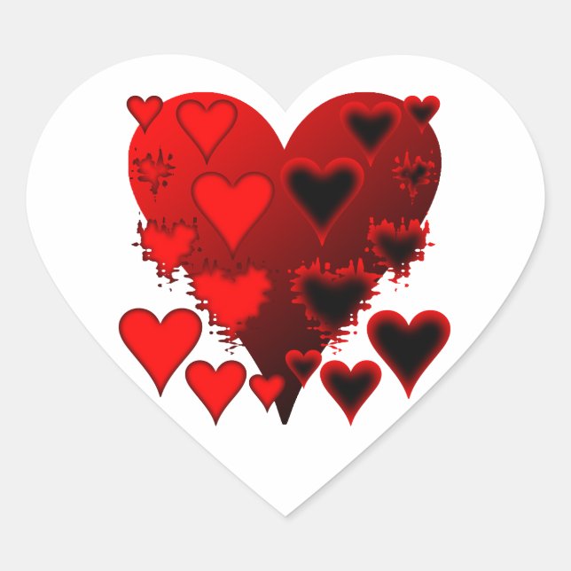 Pegatina En Forma De Corazón Corazones (Anverso)