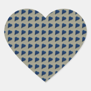 Pegatina En Forma De Corazón Corazones azules