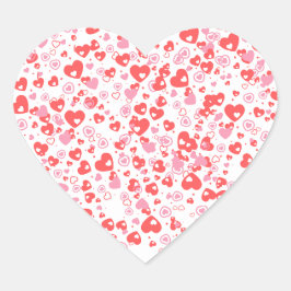 Pegatina En Forma De Corazón Corazones de Amor Rojo – Colección de San Valentín