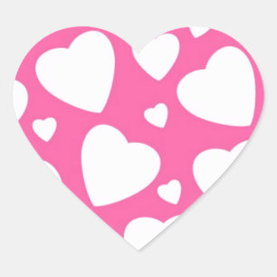 Pegatina En Forma De Corazón Corazones de amor rosados