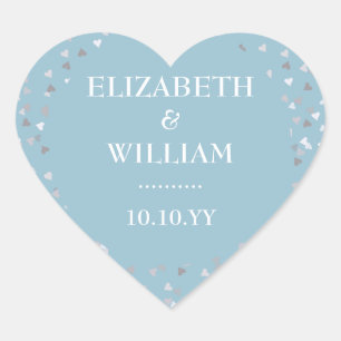 Pegatina En Forma De Corazón Corazones de Confeti