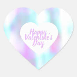Pegatina En Forma De Corazón Corazones de día de San Valentín patrón holograma 