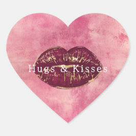 Pegatina En Forma De Corazón Corazones de Purpurina de espuma rosada de Rubor G