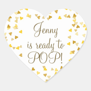 Pegatina En Forma De Corazón Corazones dorados está lista para atraer el favor 