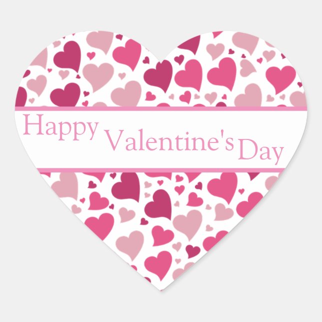 Pegatina En Forma De Corazón Corazones en foco cardíaco (Anverso)