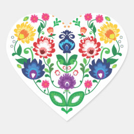 Pegatina En Forma De Corazón 💜 💓 corazones inspirados por el folk,