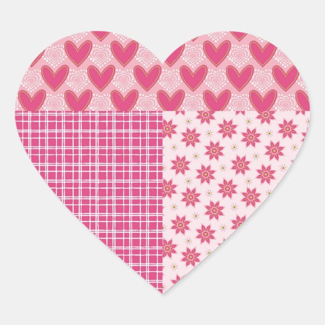 Pegatina En Forma De Corazón Corazones para siempre (Anverso)