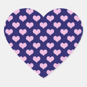 Pegatina En Forma De Corazón Corazones Púrpura Y Rosa