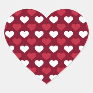 Pegatina En Forma De Corazón Corazones rojos