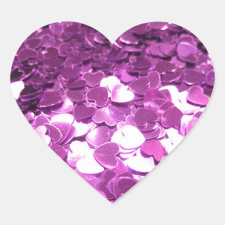 Pegatina En Forma De Corazón Corazones rosados brillantes