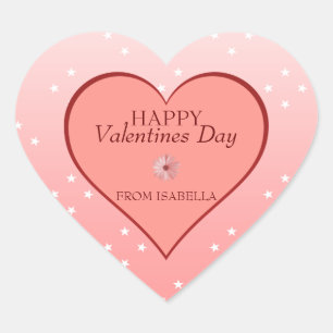 Pegatina En Forma De Corazón Corazones Y Daisy