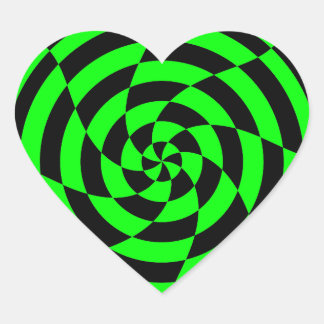 Pegatina En Forma De Corazón Corey Tiger 80s Arte Op Vintage