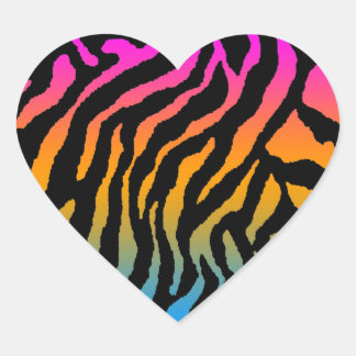 Pegatina En Forma De Corazón Corey Tiger 80s Tiger Stripes