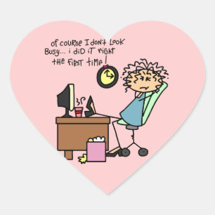 Pegatina En Forma De Corazón Correcto El Humor Por Primera Vez