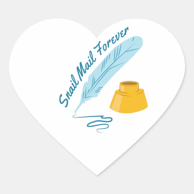 Pegatina En Forma De Corazón Correo de correo electrónico (Anverso)