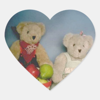 Pegatina En Forma De Corazón Cosecha de osos