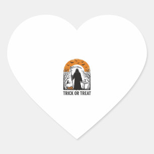 Pegatina En Forma De Corazón Cosechador de Halloween Truco o trato Vintage espe