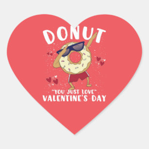 Pegatina En Forma De Corazón Cotización del día de San Valentín de Donut
