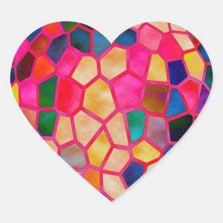 Pegatina En Forma De Corazón Cráneo brillante rojo ligero STBX