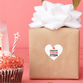 Pegatina En Forma De Corazón CREA-TÚ-MISMO DIY Personalizado carga tu diseño
