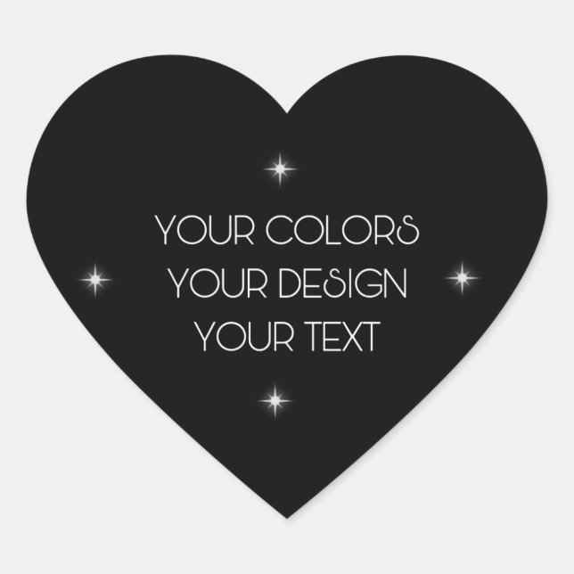 Pegatina En Forma De Corazón Create Your Own (Anverso)